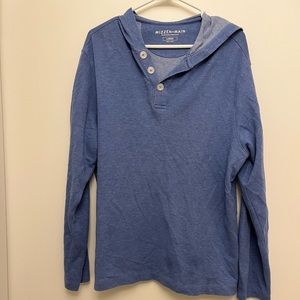 Mizzen + Main Hoodie Mens Henley Pullover Sweatshirt